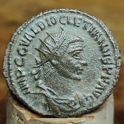 Diocletian Roman Antoninianus with Jupiter reverse, ancient double denarius coin, 284-305AD.
