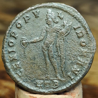 Galerius Maximianus Roman coin with Genius reverse, 305-311AD, AE1 ancient Follis