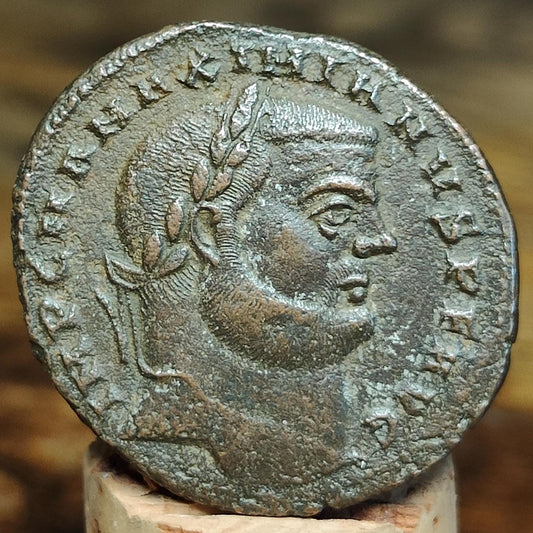 Maximian Roman Coin with Genius reverse, 286-305AD, AE1 Ancient Follis