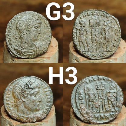 High grade Roman coins, 4th century ancient nummus