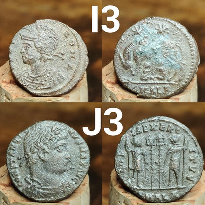 High grade Roman coins, 4th century ancient nummus