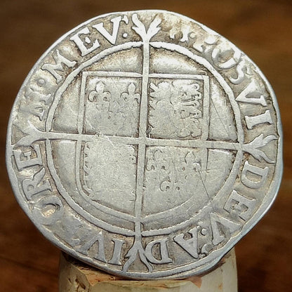 Elizabeth I Shilling from the Battle of Aylesbury Hoard, Tudor hammered silver coin, 1582 - 1584