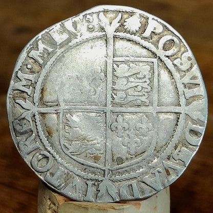 Elizabeth I Shilling from the Battle of Aylesbury Hoard, Tudor hammered silver coin, 1582 - 1583