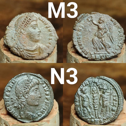 High grade Roman coins, 4th century ancient nummus