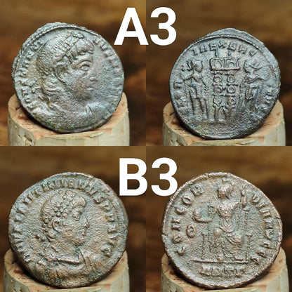 High grade Roman coins, 4th century ancient nummus