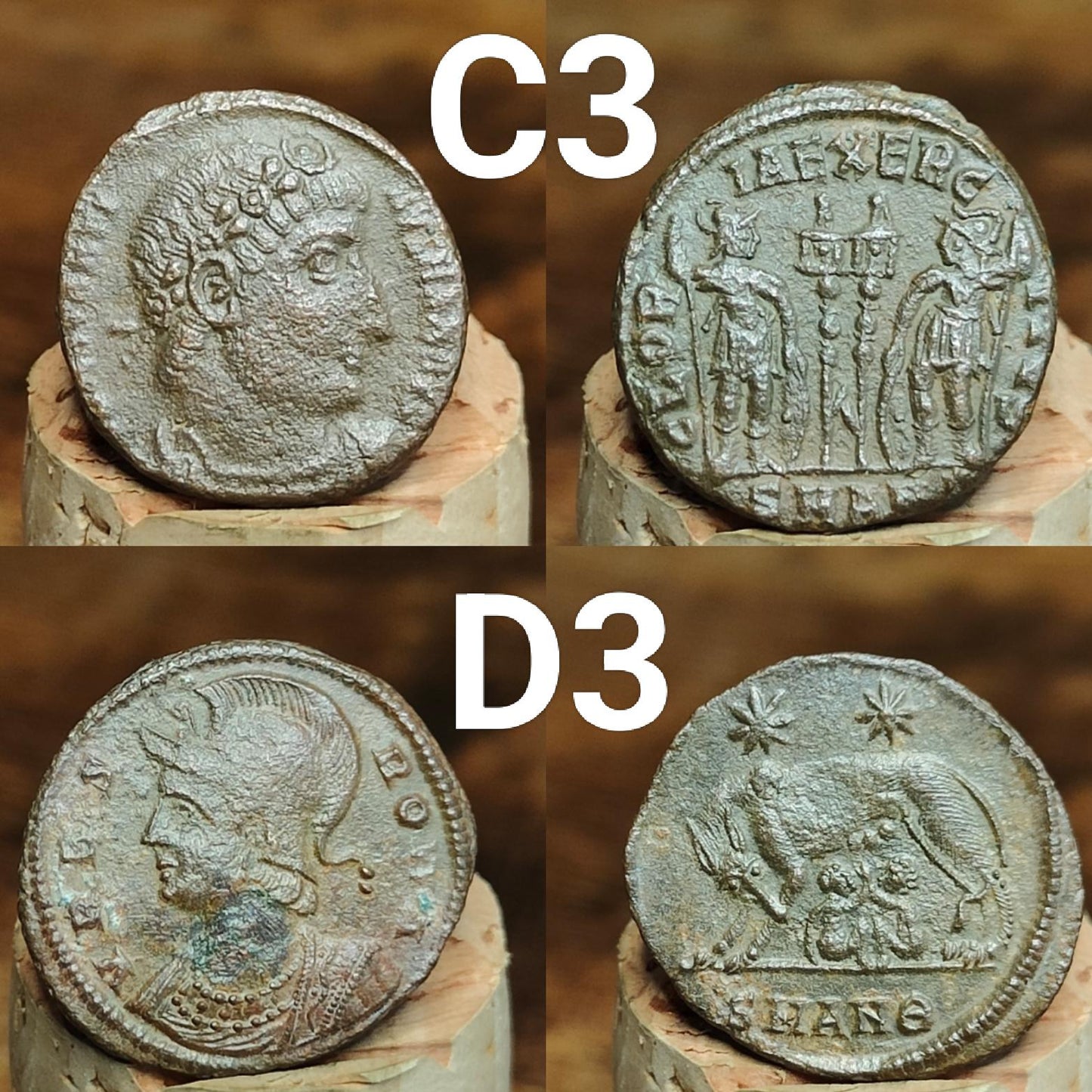 High grade Roman coins, 4th century ancient nummus