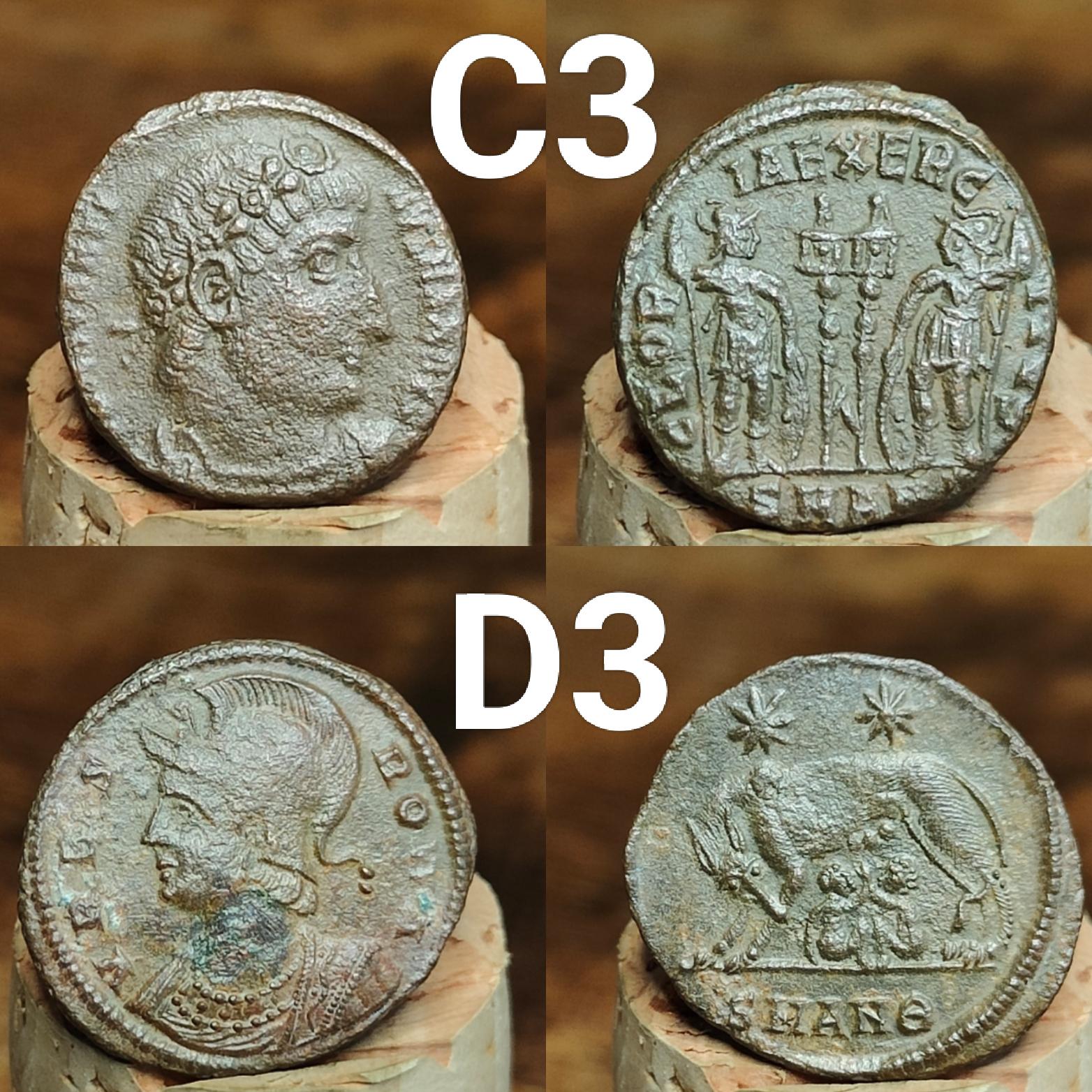 High grade Roman coins, 4th century ancient nummus