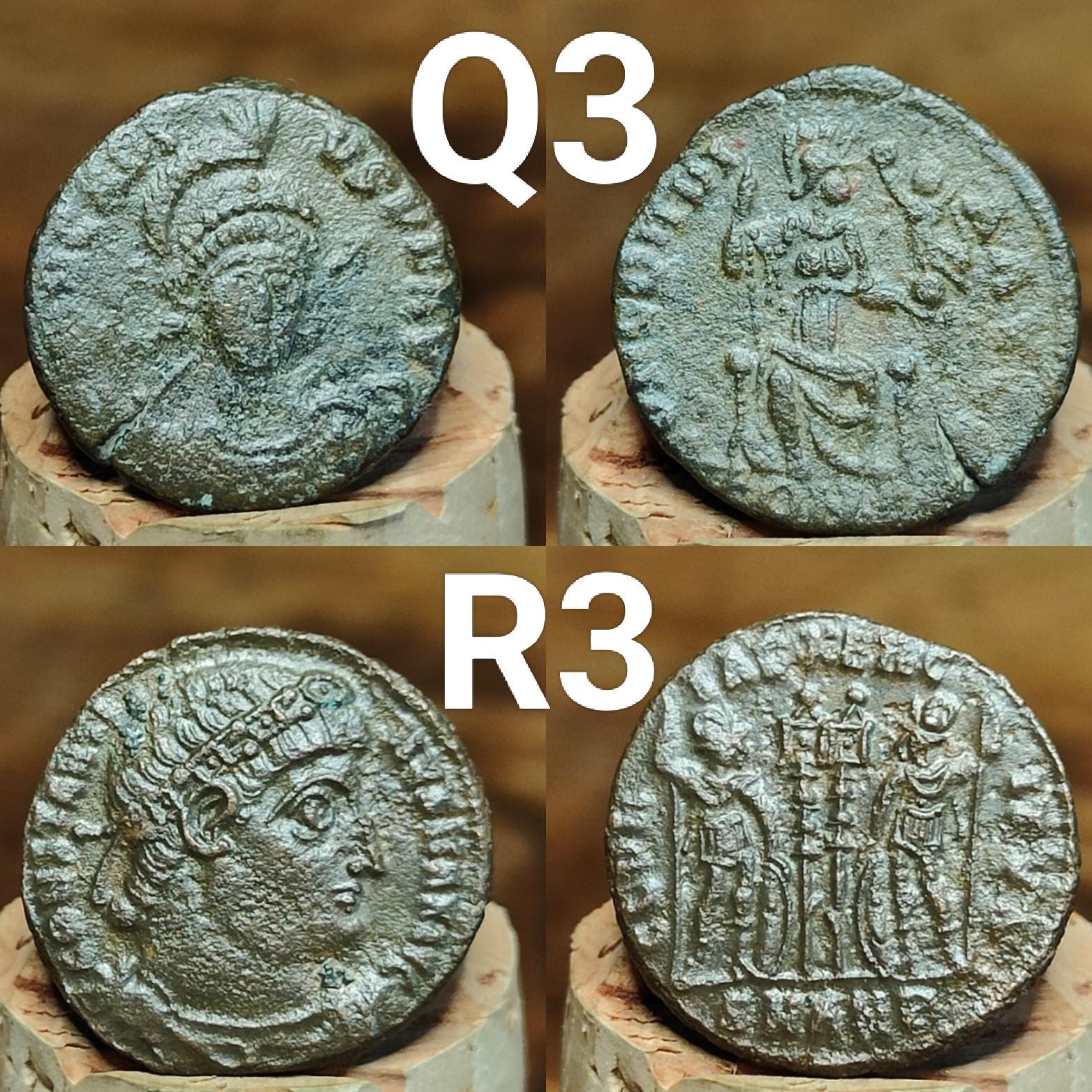 High grade Roman coins, 4th century ancient nummus