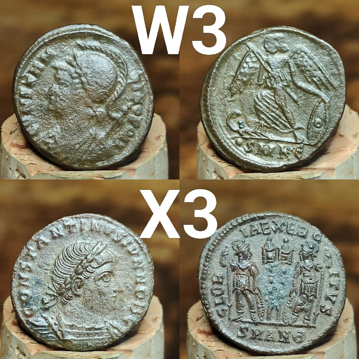 High grade Roman coins, 4th century ancient nummus