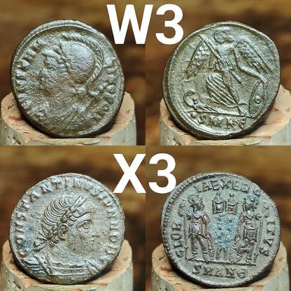 High grade Roman coins, 4th century ancient nummus
