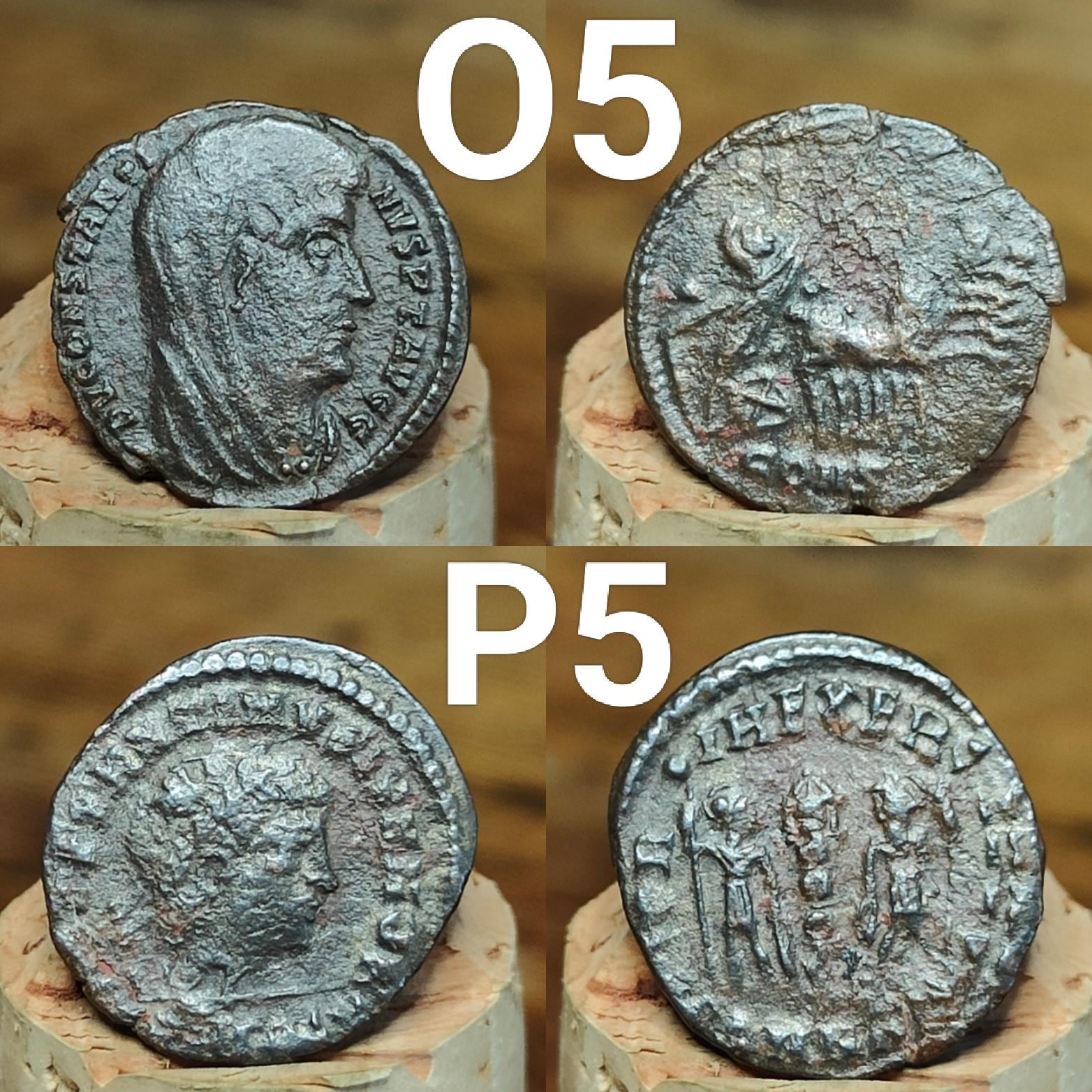 Very Fine Roman coins, 4th century ancient Nummus