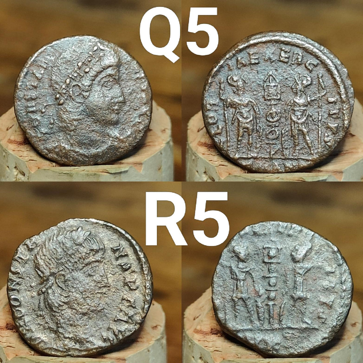 Very Fine Roman coins, 4th century ancient Nummus