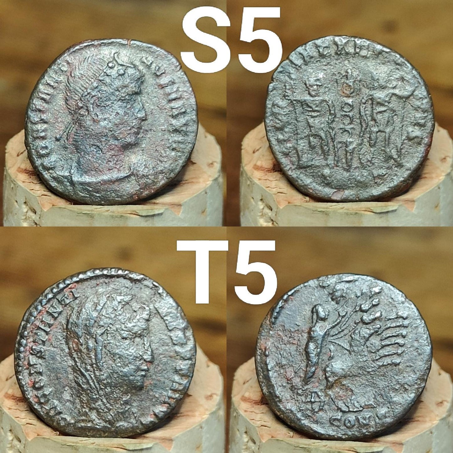 Very Fine Roman coins, 4th century ancient Nummus