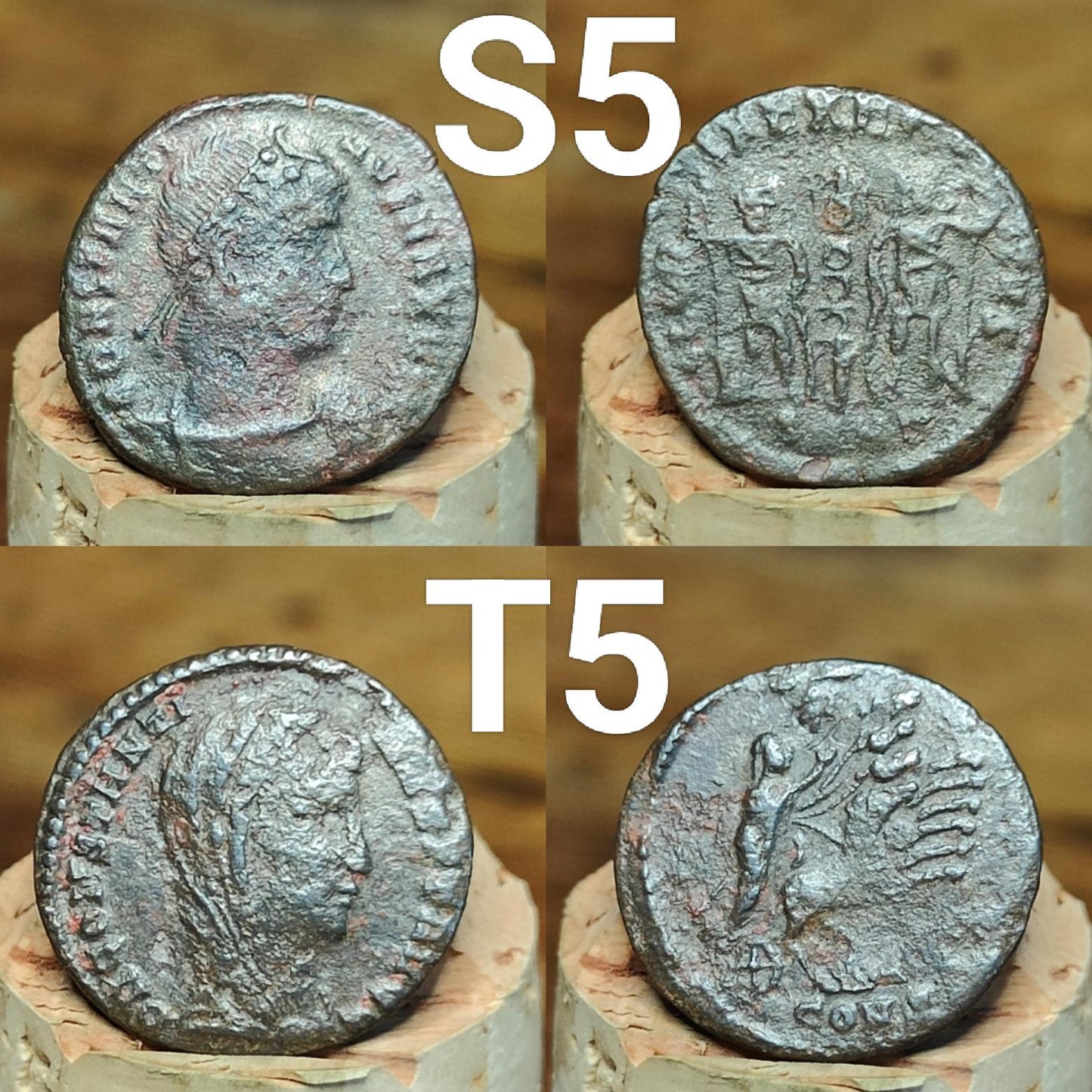 Very Fine Roman coins, 4th century ancient Nummus