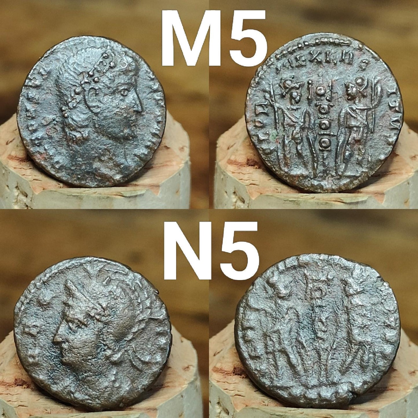 Very Fine Roman coins, 4th century ancient Nummus