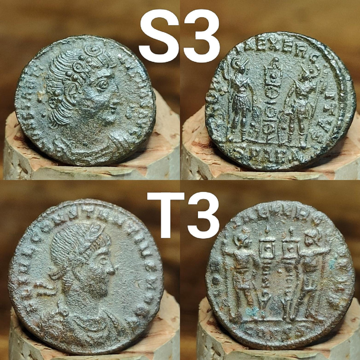 High grade Roman coins, 4th century ancient nummus