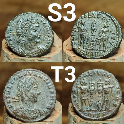 High grade Roman coins, 4th century ancient nummus