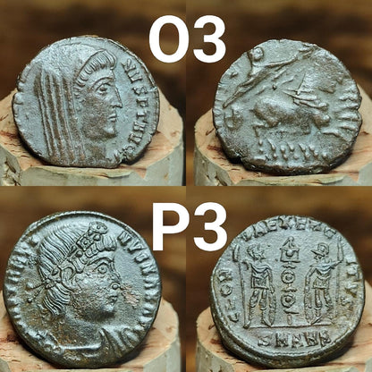 High grade Roman coins, 4th century ancient nummus