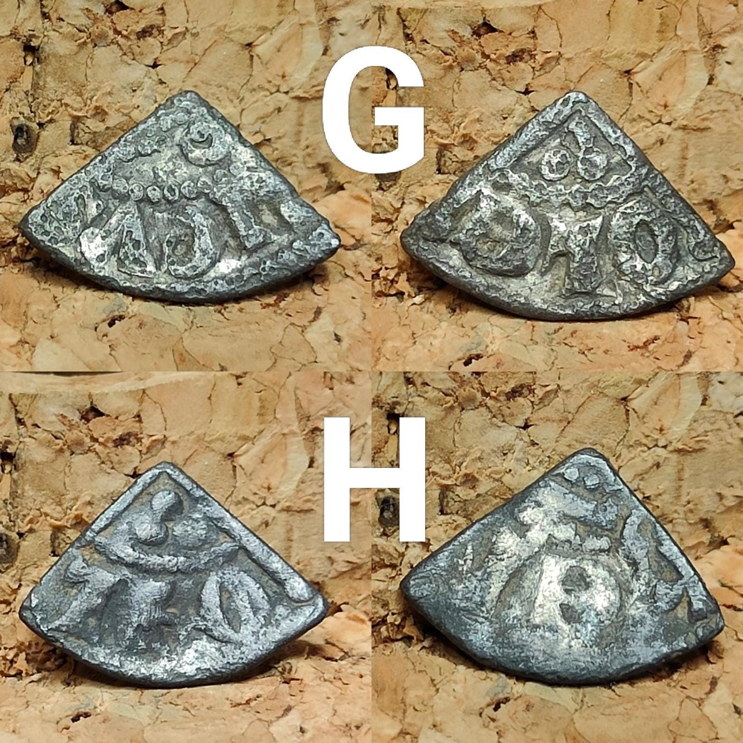 Medieval Silver Coin UK / Henry III voided long cross cut quarter farthing