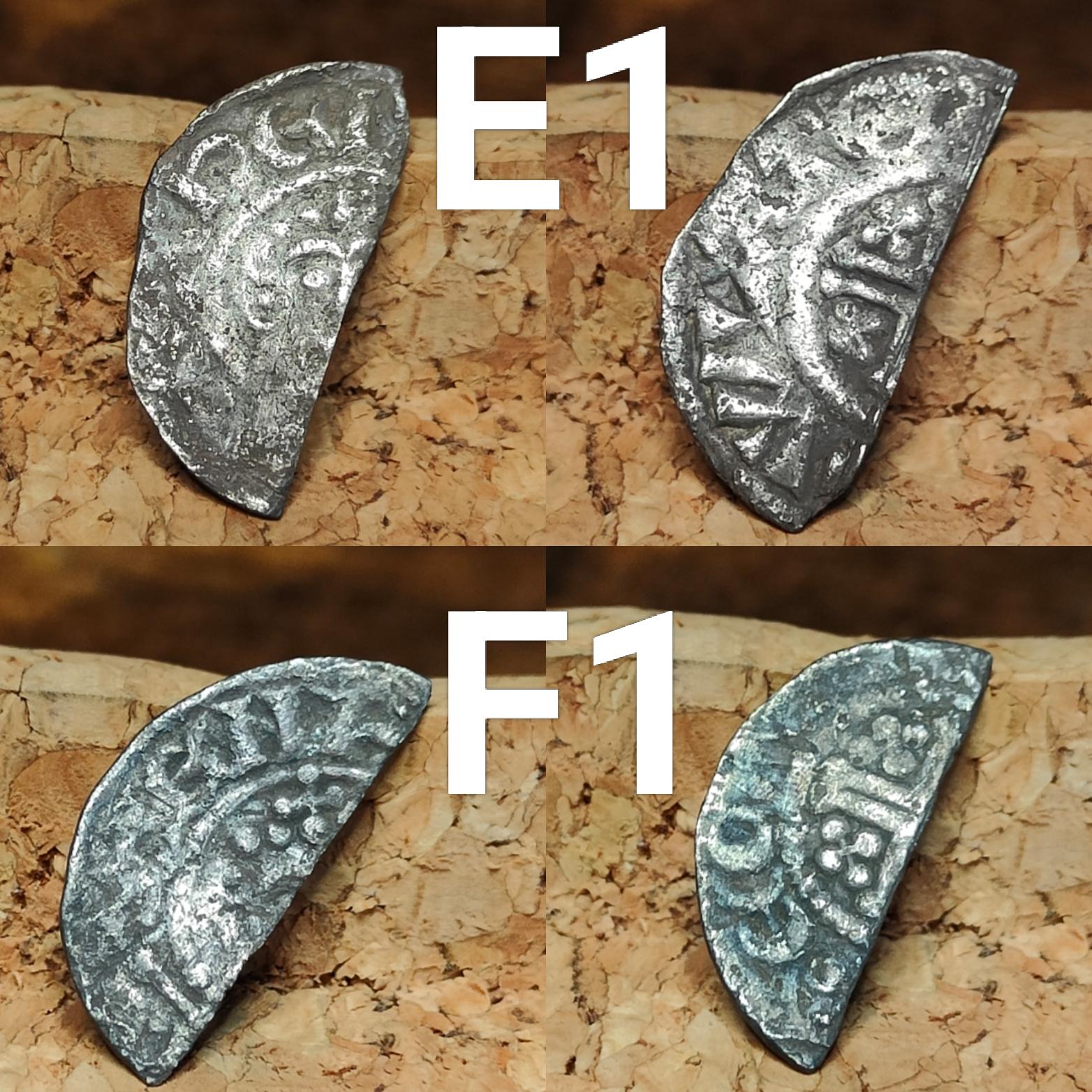 Medieval Voided Short Cross Cut Half Penny, Ancient Silver Coin UK