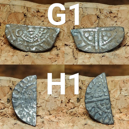 Medieval Silver Coin UK / Henry III voided long cross cut half penny