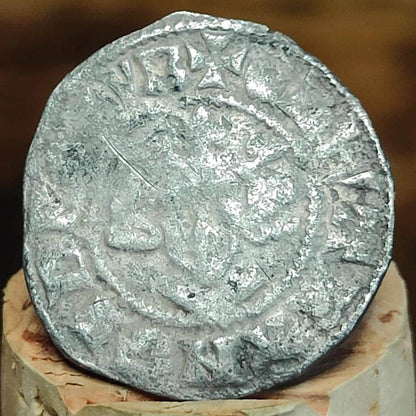 King Edward I Medieval hammered silver penny coin, 700 years old