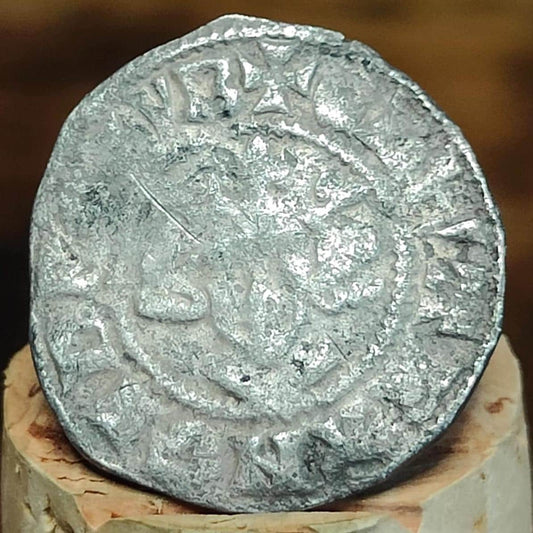 King Edward I Medieval hammered silver penny coin, 700 years old