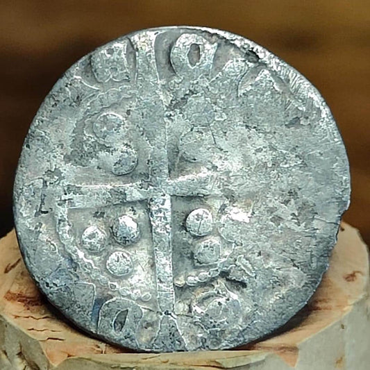 King Edward I Medieval hammered silver penny coin, Durham mint, 700 years old