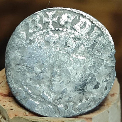 King Edward I Medieval hammered silver penny coin, Durham mint, 700 years old