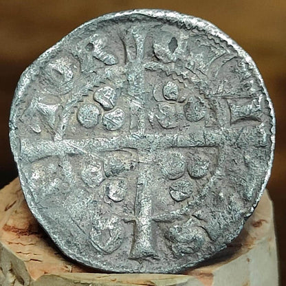 King Edward I Medieval hammered silver penny coin, 700 years old
