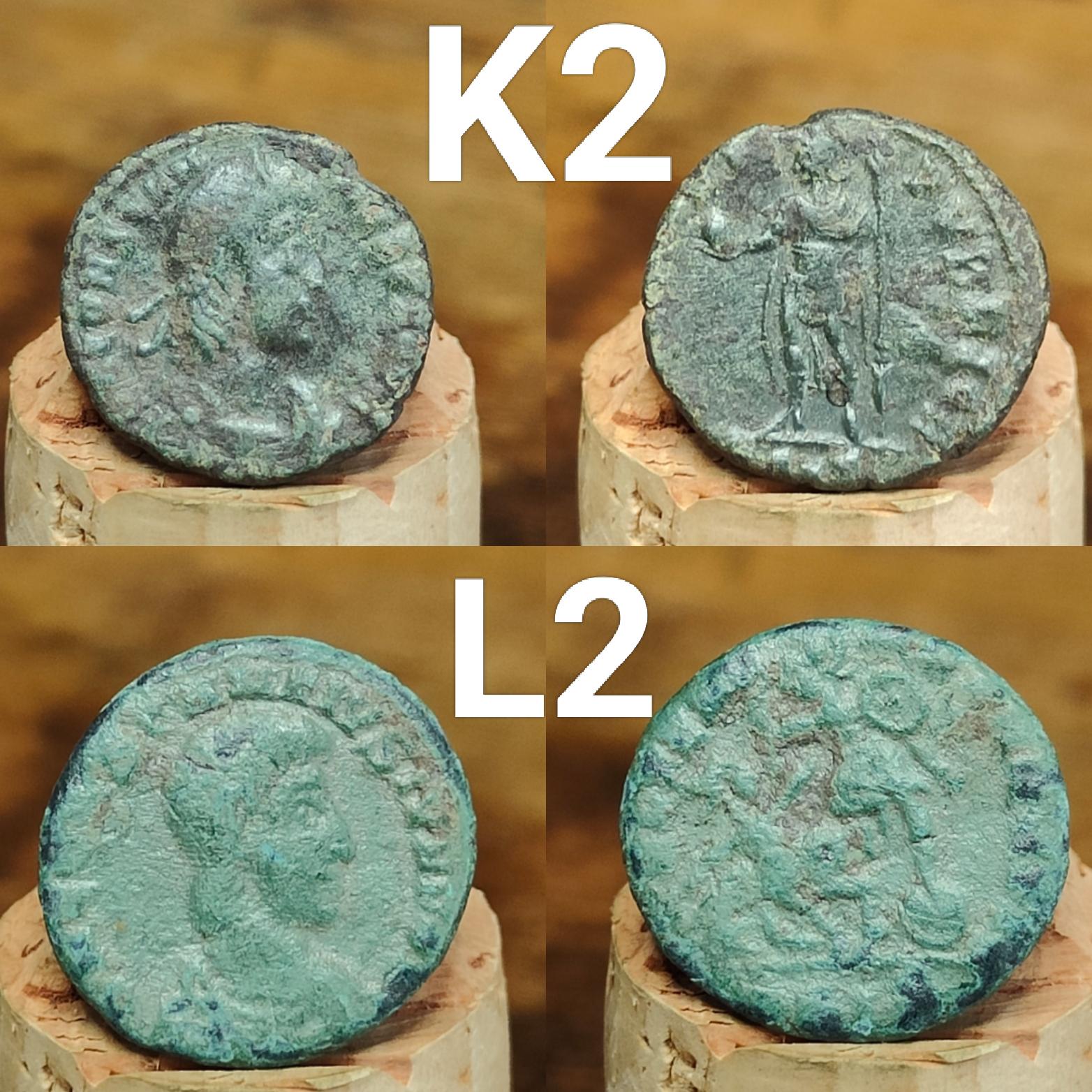 Roman coins, 4th century ancient nummus