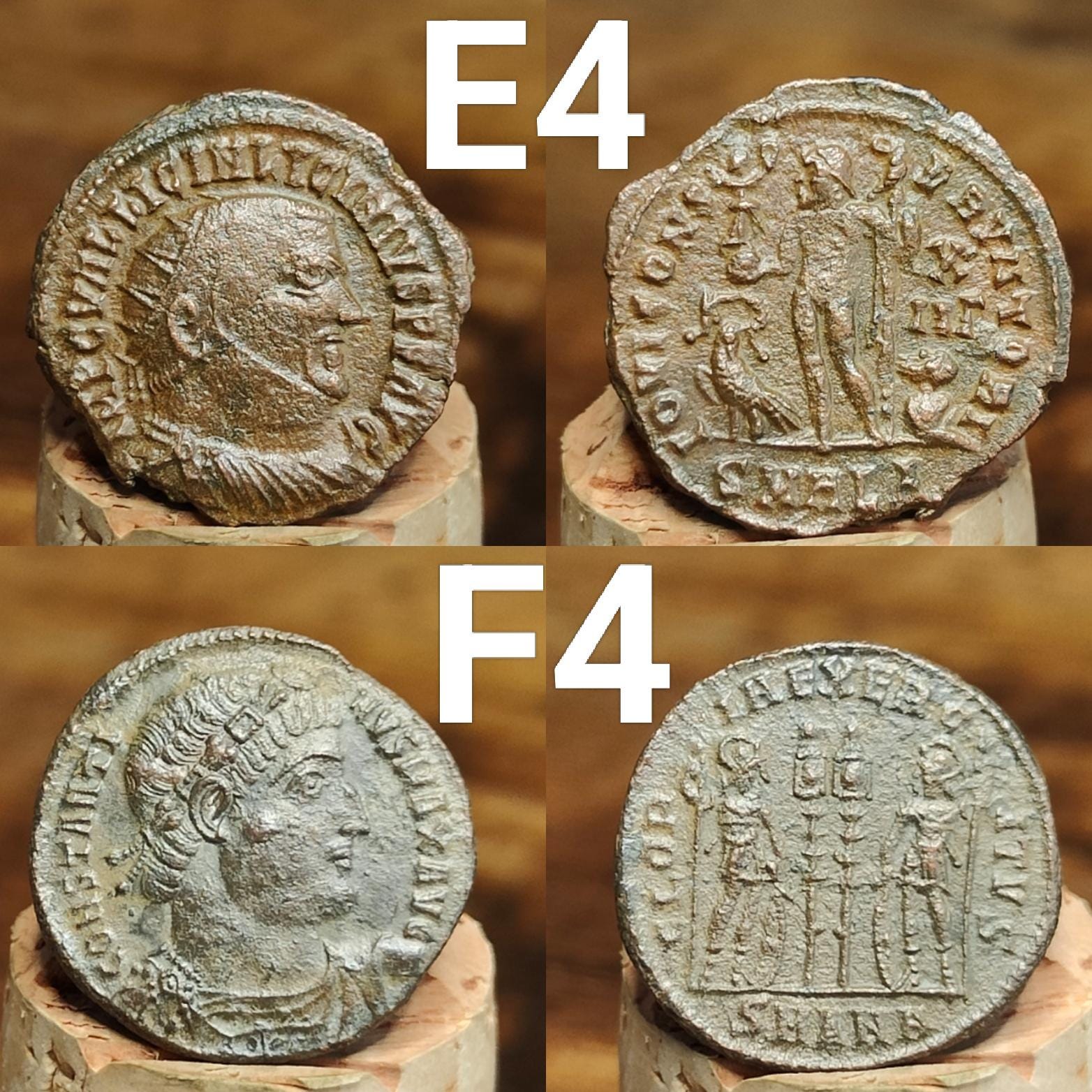 High grade Roman coins, 4th century ancient nummus