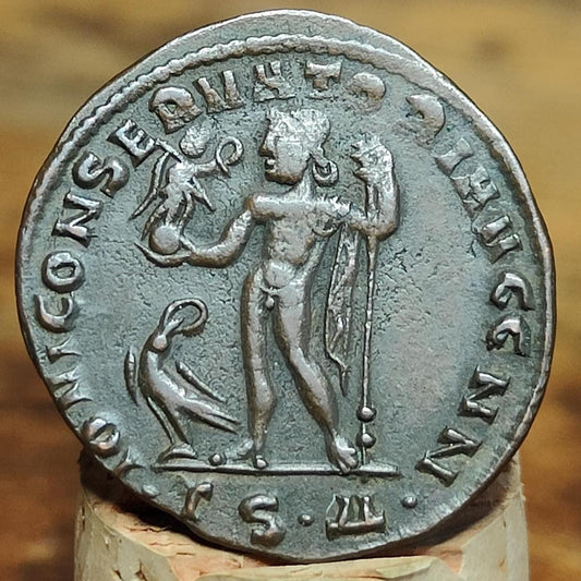 Licinius I Roman coin with Jupiter reverse, 308-324AD, ancient Follis.