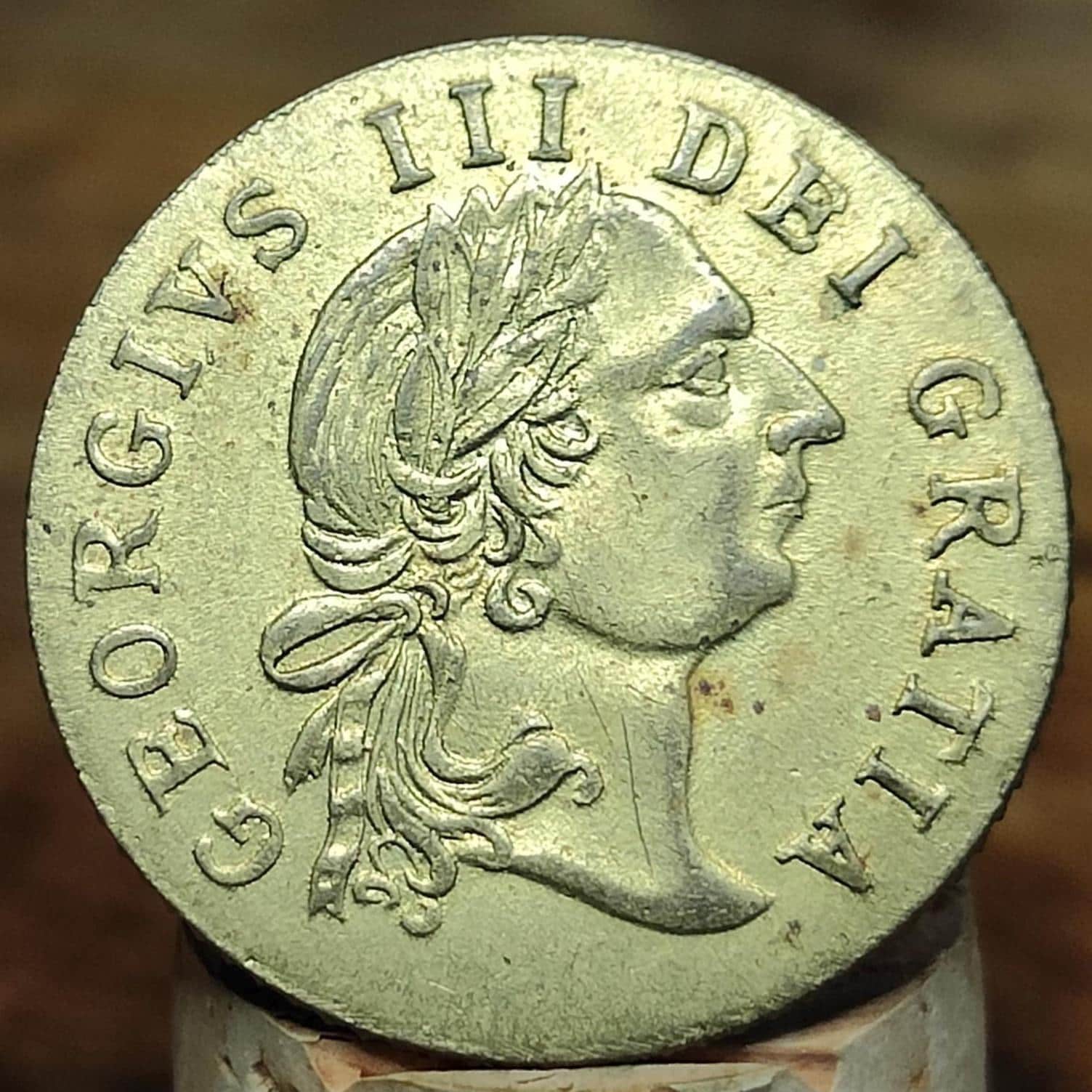 George III spade Guinea gaming token, dated 1797, Georgian brass jetton