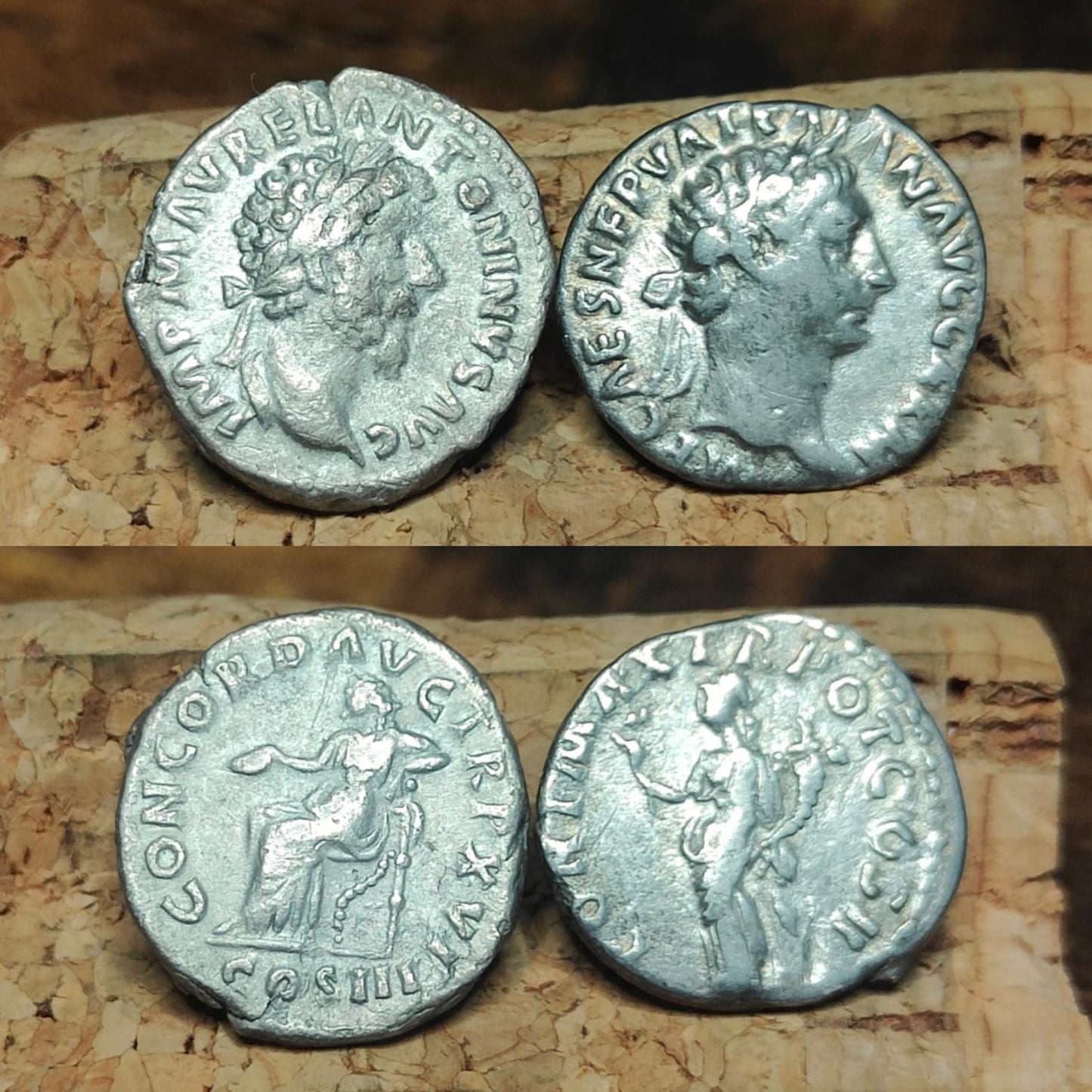 Reserved- Trajan/ Pax and Marcus Aurelius/ Concordia Denarii