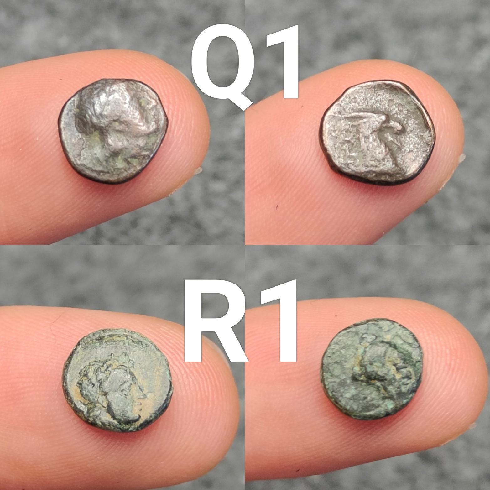 Ancient Roman/Greek minim coins, Genuine tiny coins over 1600 years old