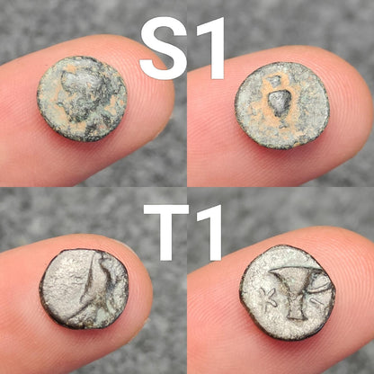 Ancient Roman/Greek minim coins, Genuine tiny coins over 1600 years old