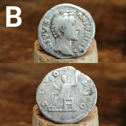 Authentic Roman silver Denarii featuring emperor of Rome, 1800 years old!