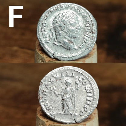Authentic Roman silver Denarii featuring emperor of Rome, 1800 years old!