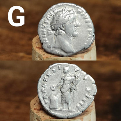 Authentic Roman silver Denarii featuring emperor of Rome, 1800 years old!