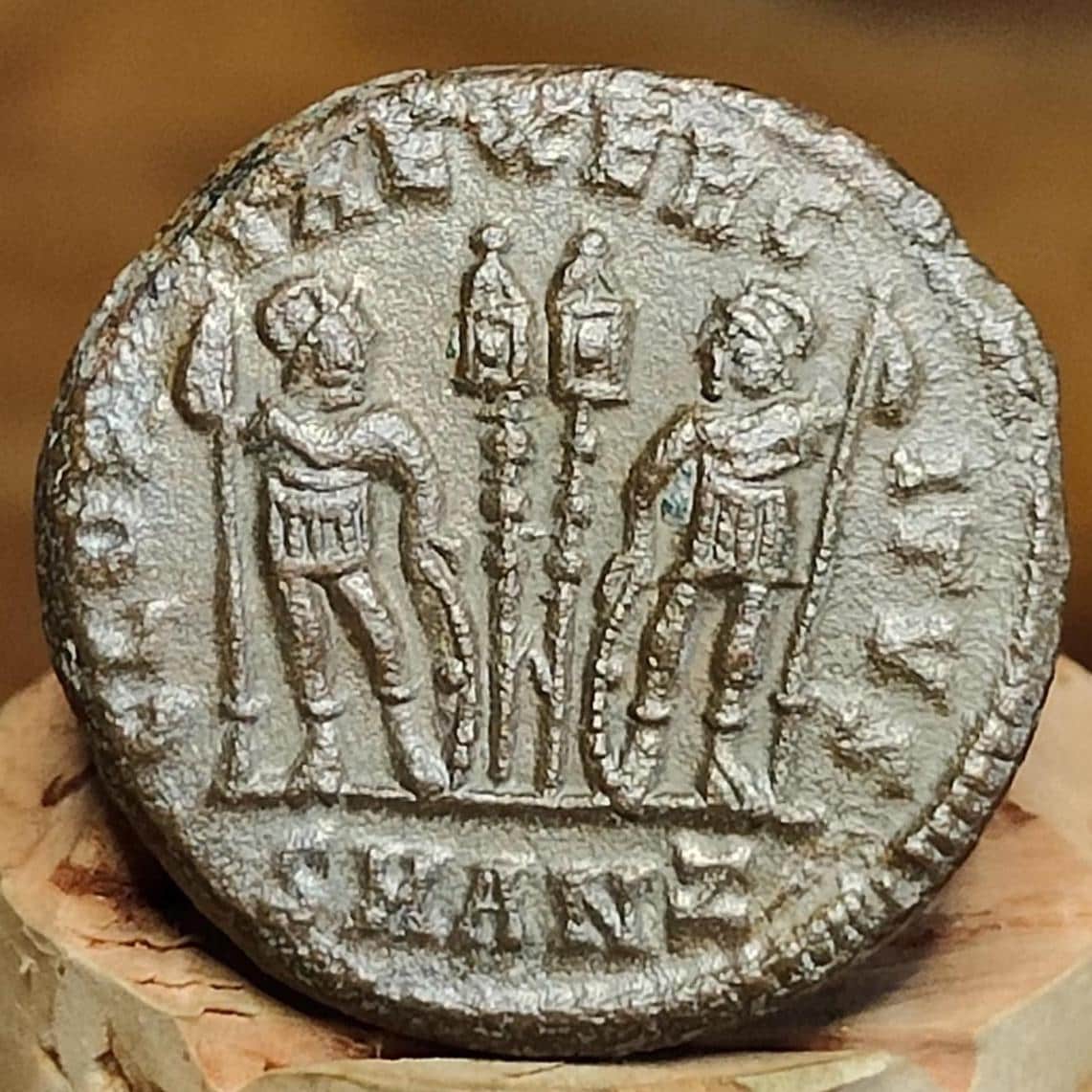 Constantine II Roman coin with Soldiers reverse, AE3, 337-340AD ancient Nummus