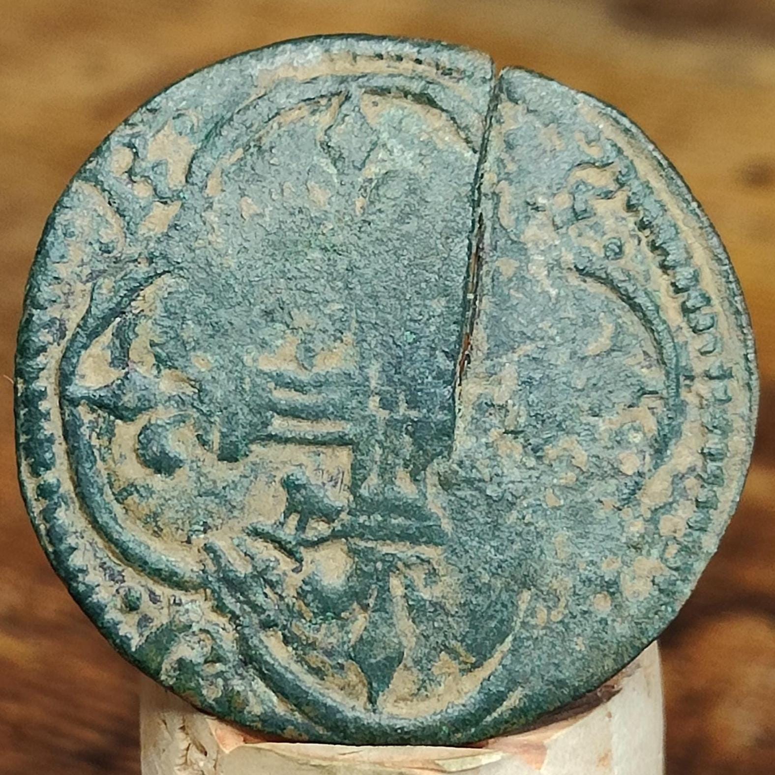 Medieval French Jetton, Shield type token, 600 years old