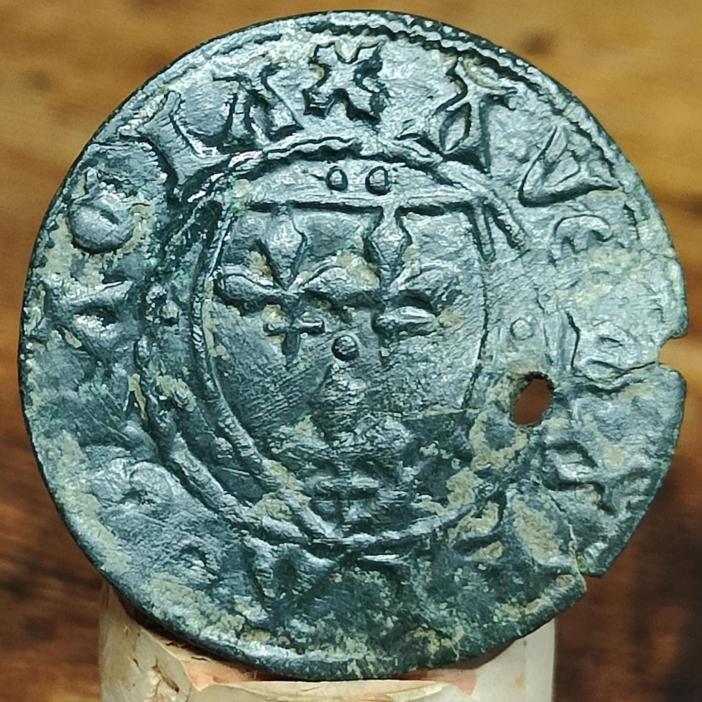 Medieval French Jetton, Shield type token, 600 years old