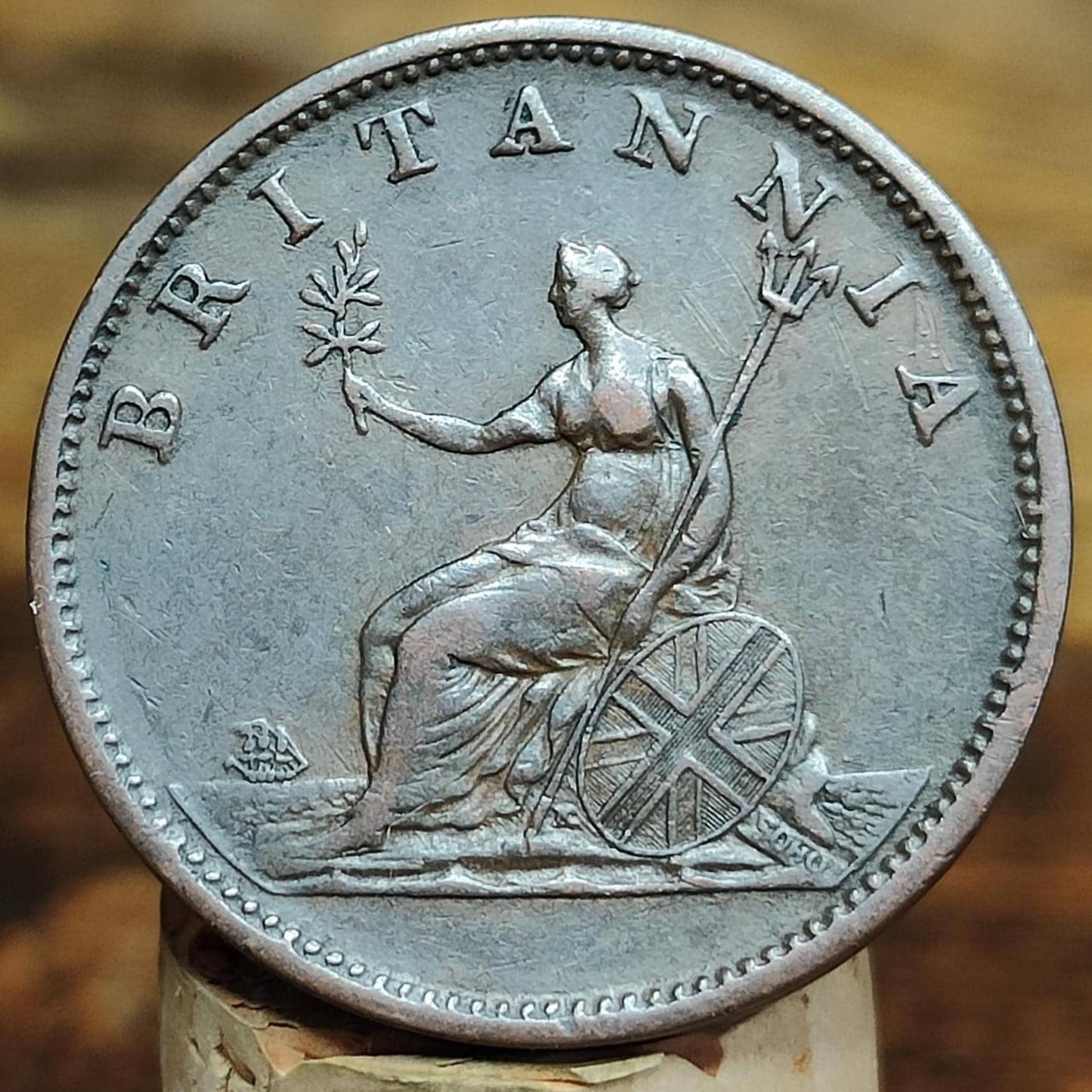 George III Halfpenny, dated 1806 - Georgian/ Napoleonic war coin