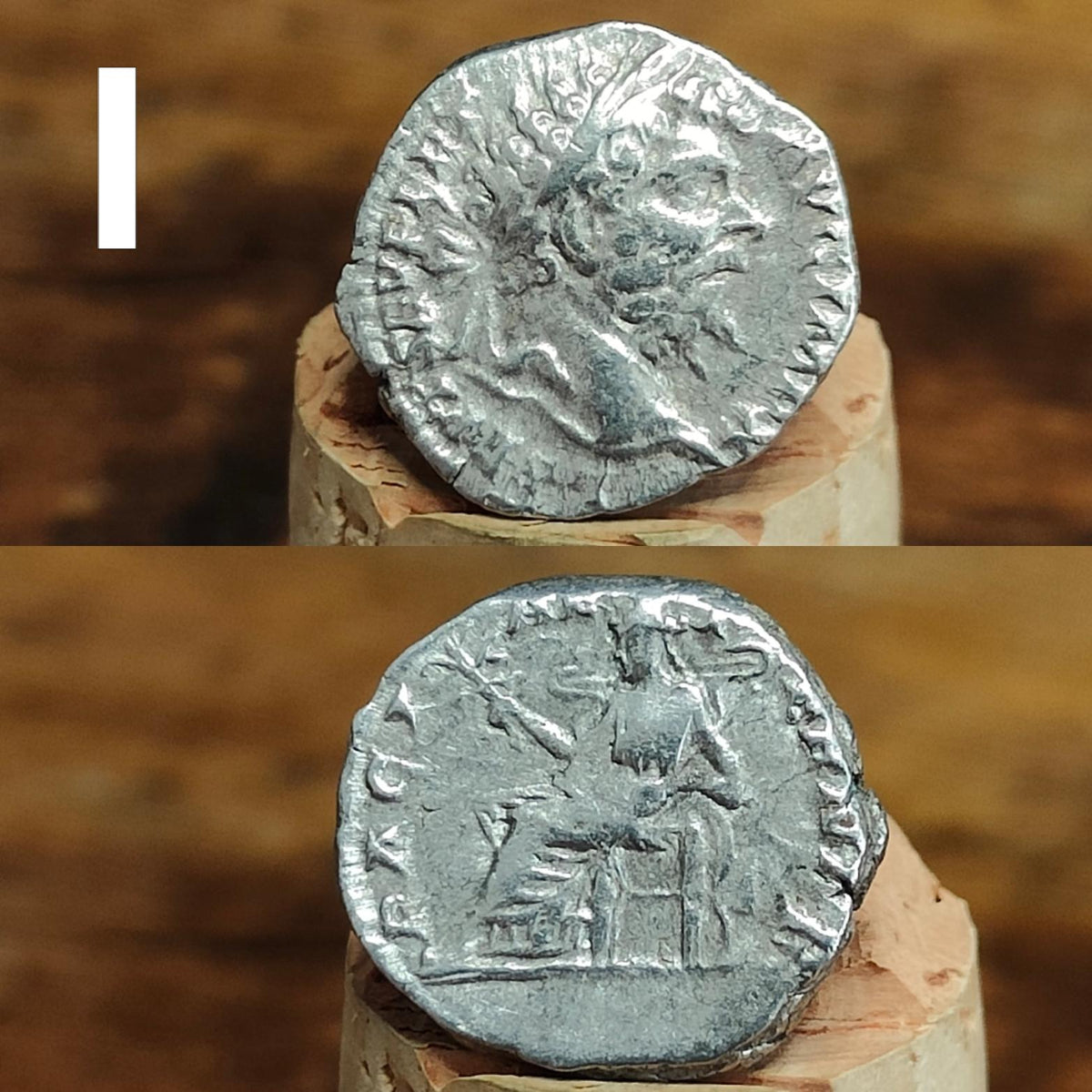 Authentic Roman silver Denarii featuring emperor of Rome, 1800 years old!