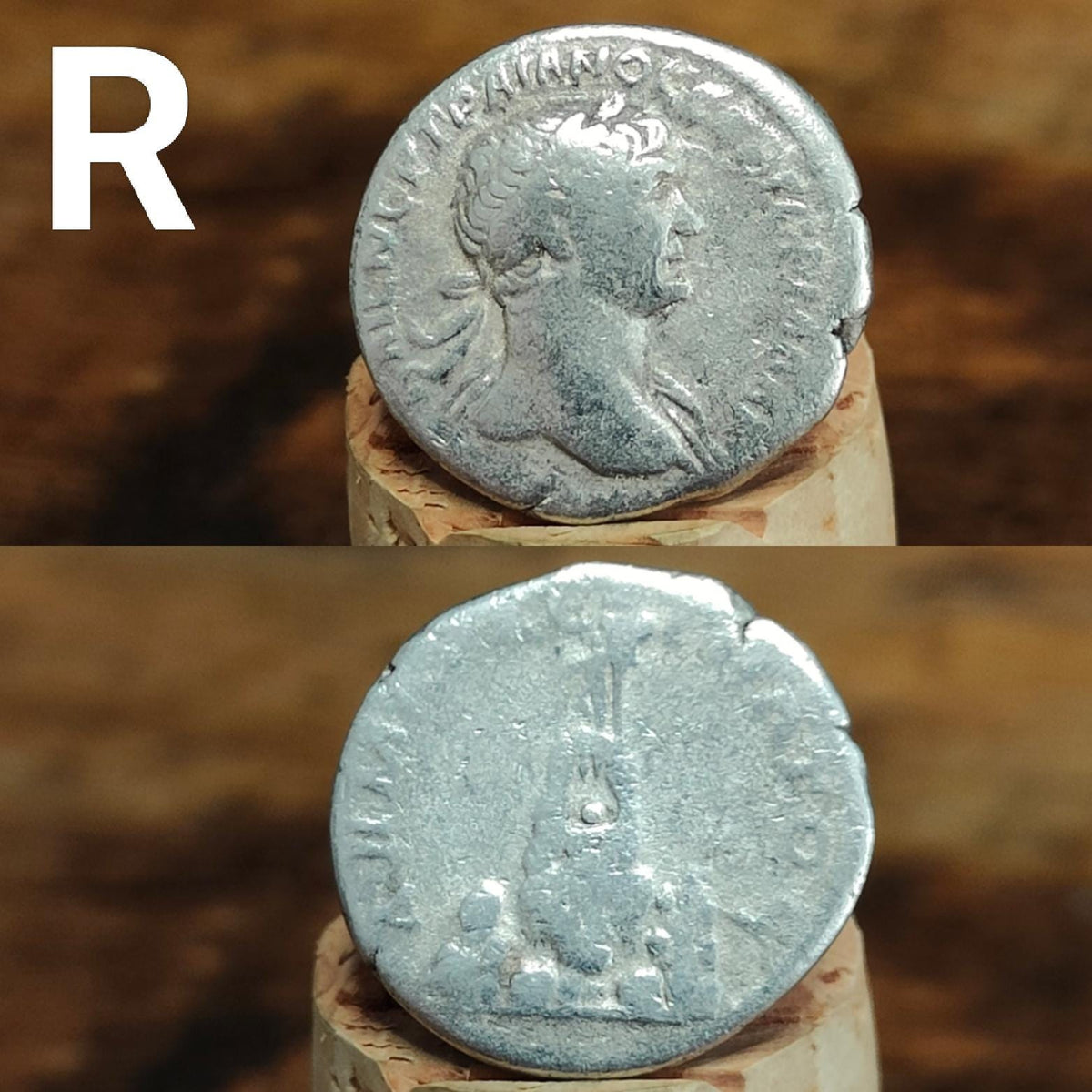 Authentic Roman silver Denarii featuring emperor of Rome, 1800 years old!