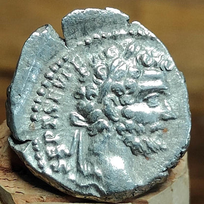 Septimius Severus with Victory reverse Silver Denarius, Ancient roman coin