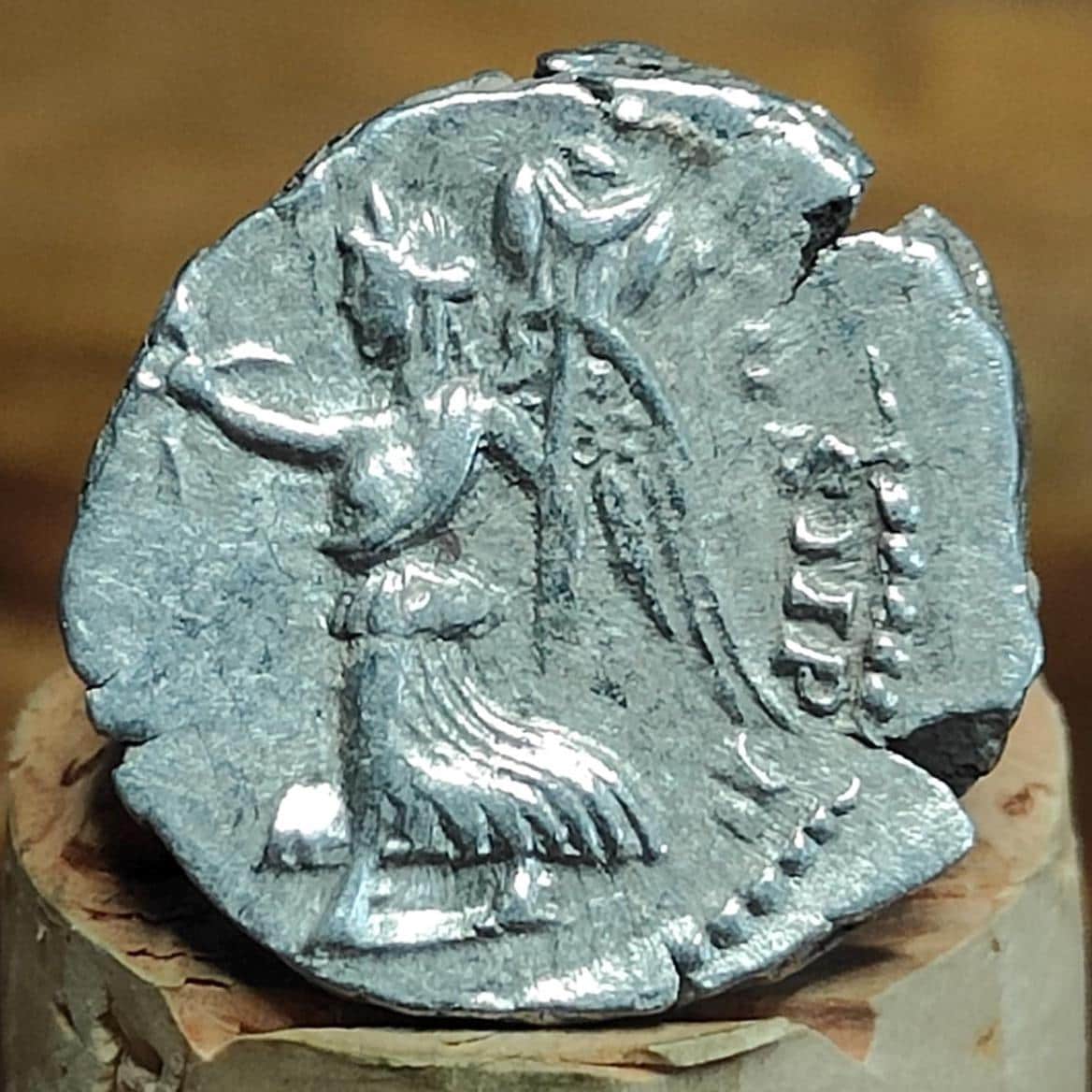 Septimius Severus with Victory reverse Silver Denarius, Ancient roman coin