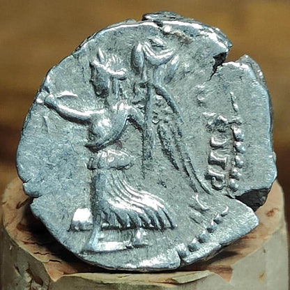 Septimius Severus with Victory reverse Silver Denarius, Ancient roman coin