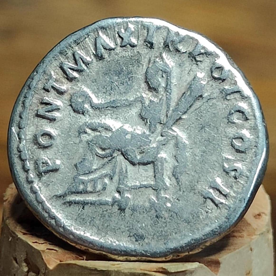 Trajan Silver Denarius with Vesta reverse, Ancient roman coin